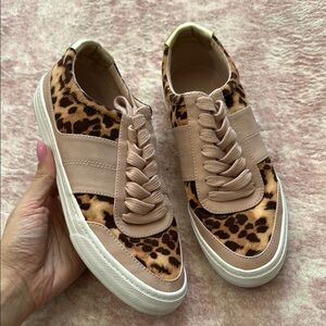 ASOS Blush Pink Leopard Print Women's Sneakers 6